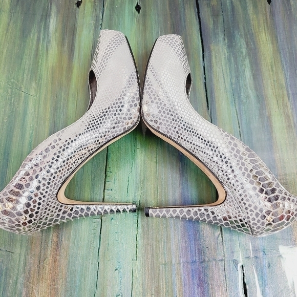 WHBM Metallic Snakeskin Heels - Picture 5 of 8